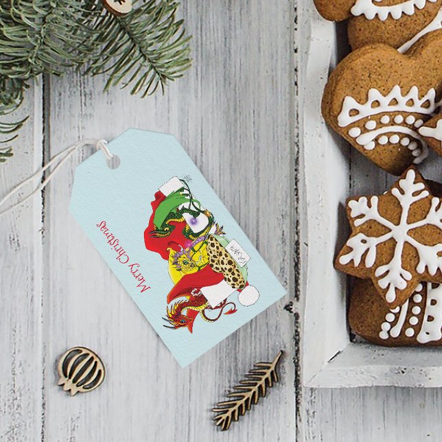 Santa Milk Cookies Dragons Gift Tags (Creator Uploaded)