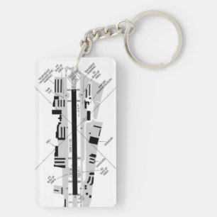 Santa Monica Airport chart / taxi diagram Keychain