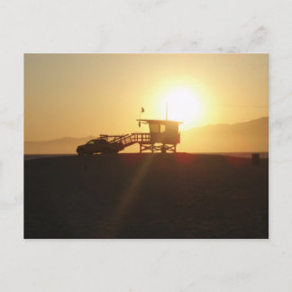 Santa Monica at Sunset Postcard