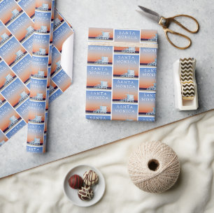 Santa Monica Beach   Los Angeles, California Wrapping Paper