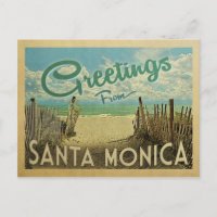 Santa Monica Beach Vintage Travel