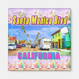 "Santa Monica Blvd 1" Magnet