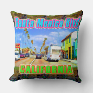 "Santa Monica Blvd 2" Pillow
