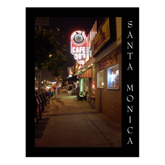 Santa Monica Boulevard, Santa Monica California Postcard