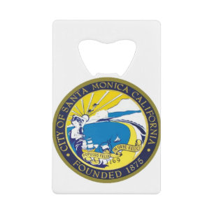 Santa Monica California Credit Card Bottle Opener