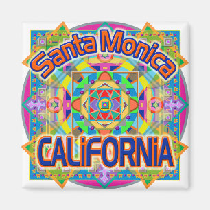 Santa Monica CALIFORNIA Happy Magnet