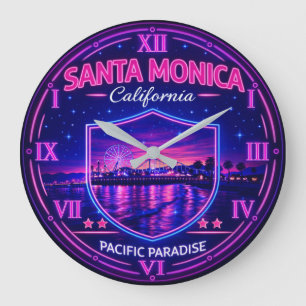 Santa Monica California Pier Large Clock