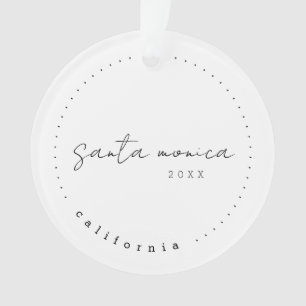 Santa Monica, California Travel USA Simple Ornament