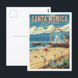 Santa Monica California USA Famous Vintage Travel Postcard<br><div class="desc">Santa Monica California USA Vintage Famous Travel Place</div>