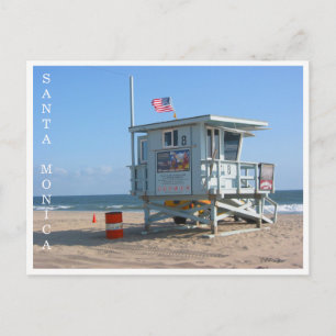 santa monica lifeguard postcard