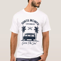 Santa Monica Los Angeles Get to the Sea Retro Surf