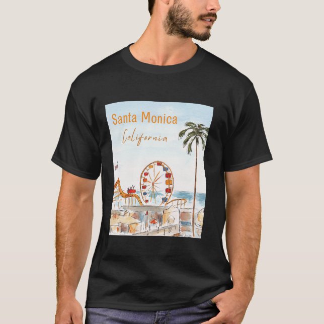 Santa Monica Pier California Long Sleeve T-Shirt (Front)