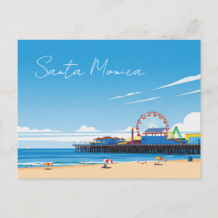 Santa Monica Pier California Los Angeles Postcard