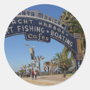 Santa Monica Pier Classic Round Sticker