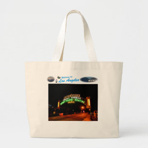 Santa Monica Pier Large Tote Bag