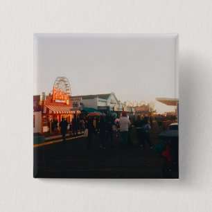 Santa Monica Pier, Los Angeles, California 2 Inch Square Button
