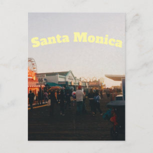 Santa Monica Pier, Los Angeles, California Holiday Postcard