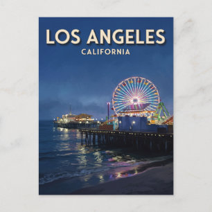 Santa Monica Pier Los Angeles California Postcard
