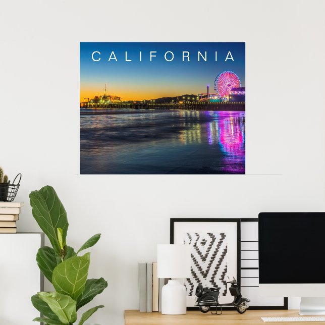 Santa Monica Pier | Los Angeles, California Poster (Home Office)