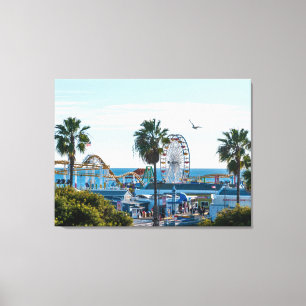 Santa Monica Pier on a Sunny Afternoon Canvas Print