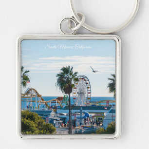Santa Monica Pier on a Sunny Afternoon Keychain