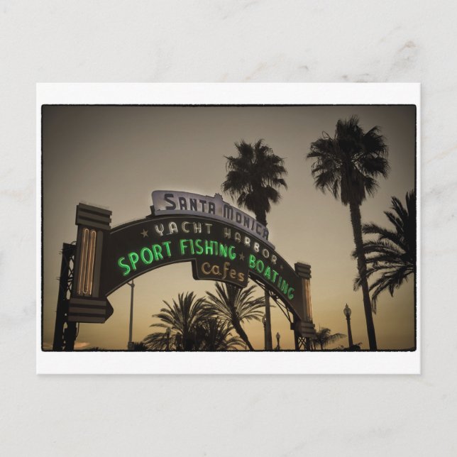 Santa Monica pier Postcard (Front)