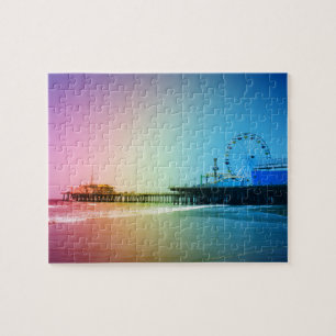 Santa Monica Pier Rainbow Colours Jigsaw Puzzle