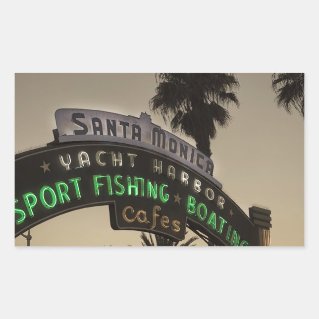 Santa Monica pier Sticker (Front)
