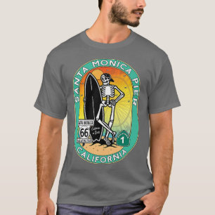Santa Monica Pier US Highway 66 meets PCH Californ T-Shirt