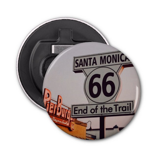 Santa Monica Route 66 California Bottle Opener (Front)