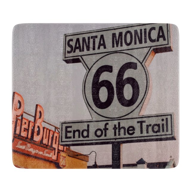 Santa Monica Route 66 California Cutting Board (Front)