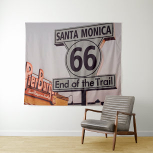 Santa Monica Route 66 California Tapestry