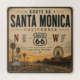 Santa Monica Route 66 End Trail Jigsaw Puzzle
