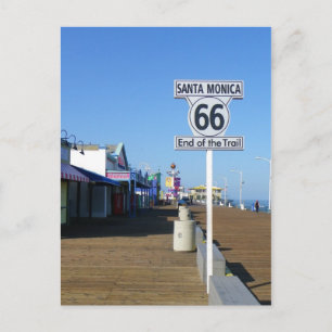 Santa Monica Route 66 Postcard! Postcard