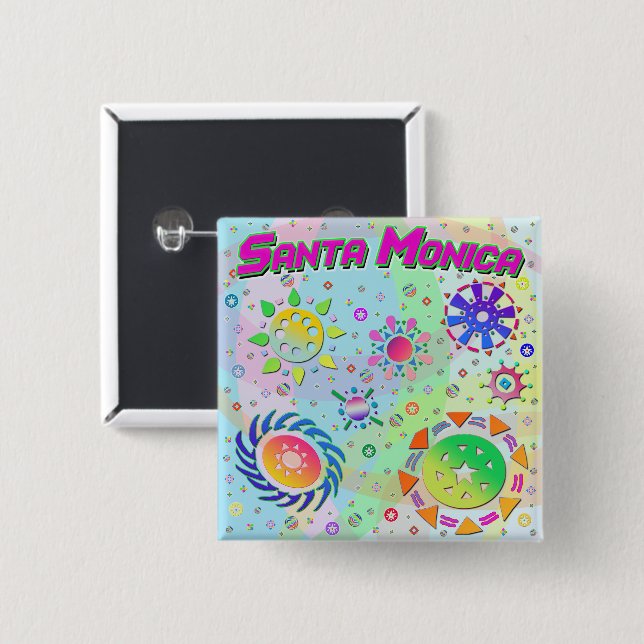Santa Monica Seven Suns & Energy Button (Front & Back)