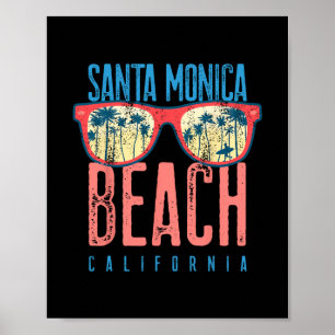 Santa Monica Shirt Beach California Family Vacatio Poster