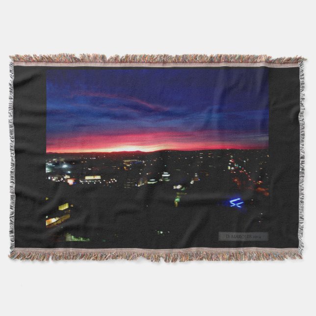 SANTA MONICA SUNRISE #1 THROW BLANKET (Front)