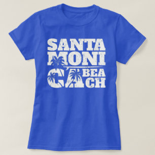 Santa Monica surfboard and palms ca T-Shirt