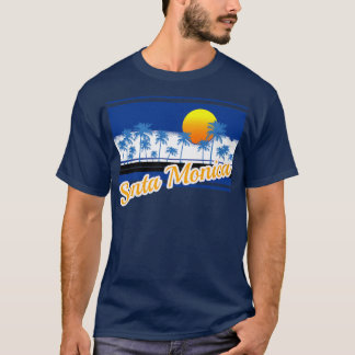 Santa Monica Vintage Surf Style Retro Beach T-Shirt