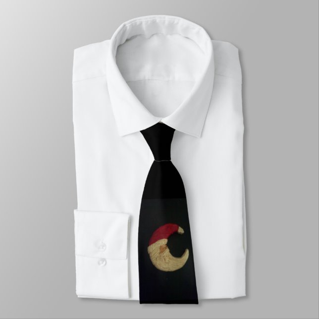 SANTA MOON CUSTOM CHRISTMAS TIE (Tied)