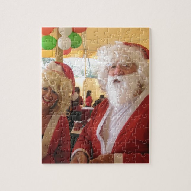Santa & Mrs. Claus Christmas Celebration – Festive Jigsaw Puzzle (Vertical)
