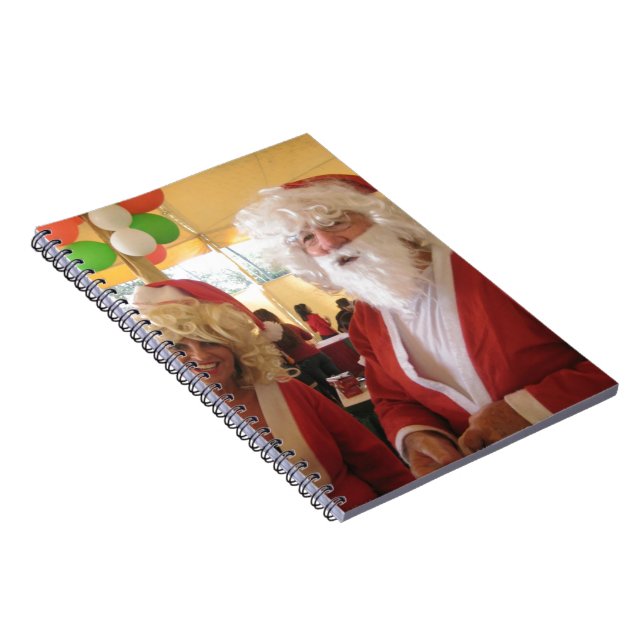 Santa & Mrs. Claus Christmas Celebration – Festive Notebook (Right Side)