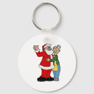 Santa & Mrs. Claus Keychain