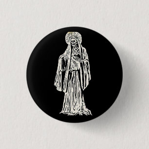 Santa Muerte 1 Inch Round Button