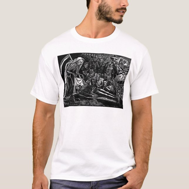 Santa Muerte and the Soldier c. 1951 Mexico T-Shirt (Front)