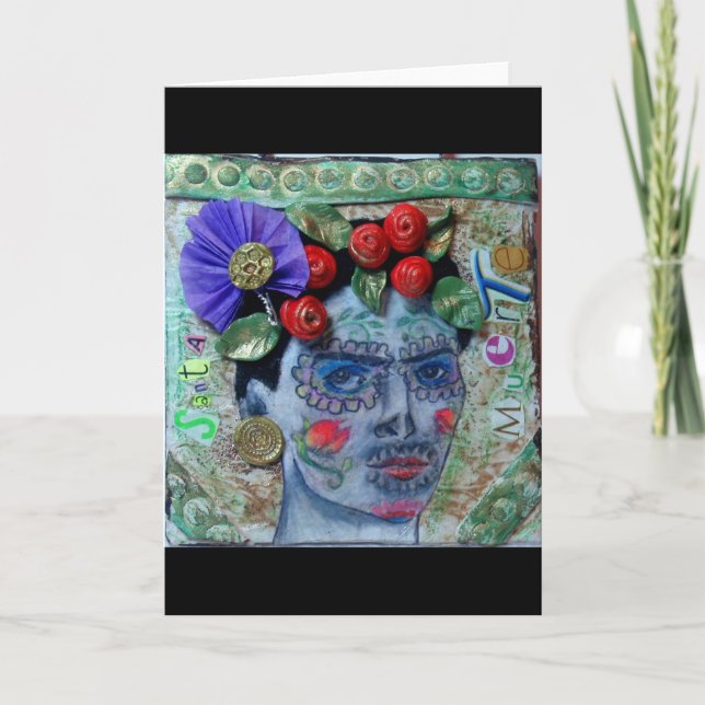 Santa Muerte Day of the Dead Greeting card (Front)