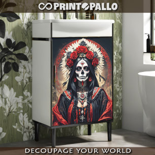 Santa Muerte in traditional horror costume Tissue Paper