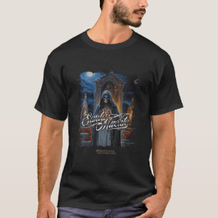 Santa Muerte Standing in a Cemetery Full Moon Sant T-Shirt