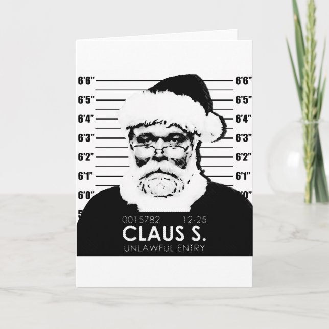 Santa Mugshot Card (Front)