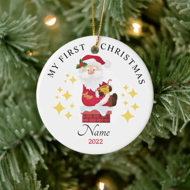 Santa My First Christmas Ornament 2022 for kids (Tree)